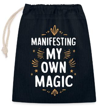Manifesting My Own Magic Motivation - Verschließbarer Geschenkbeutel aus Baumwolle (25x30cm) - Navy - Vorne