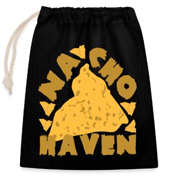 Nacho - Closable cotton gift bag (25x30cm) - black - Front