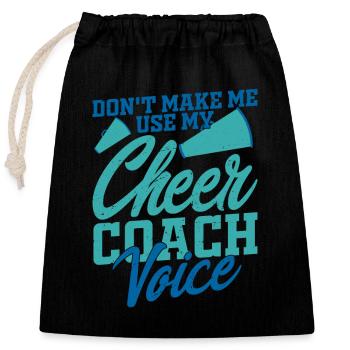 Ne me faites pas utiliser mon cheerleadin vocal de cheer coach - Sac cadeau en coton avec cordon (25 x 30 cm) - noir - Devant