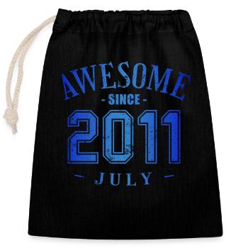 July 2011 - Birthday in July Awesome - Closable cotton gift bag (25x30cm) - black - Front