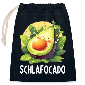 Schlafocado Chemise de nuit officielle - Sac cadeau en coton avec cordon (25 x 30 cm) - bleu marine - Devant