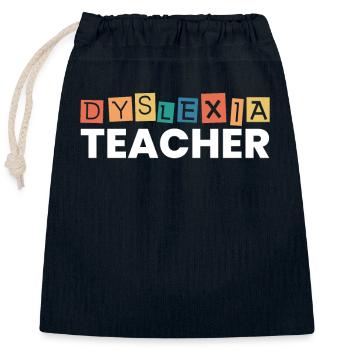 Legasthenie-Lehrerin Apraxie Legasthenie-Therapeutin - Verschließbarer Geschenkbeutel aus Baumwolle (25x30cm) - Navy - Vorne