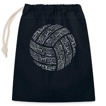 Ballon de volley-ball Joueurs de volley-ball Motivation Volley-ball - Sac cadeau en coton avec cordon (25 x 30 cm) - bleu marine - Devant