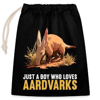 Aardvarks Aardvarks - Closable cotton gift bag (25x30cm) - black - Front