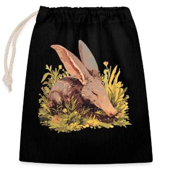 Aardvarks Aardvarks - Closable cotton gift bag (25x30cm) - black - Front