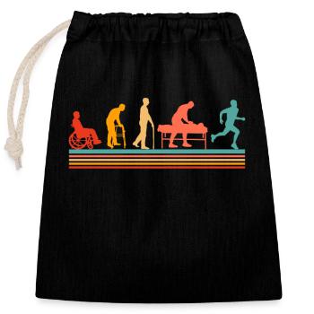 Physiotherapie Chiropraktiker Physio-Masseur - Verschließbarer Geschenkbeutel aus Baumwolle (25x30cm) - Schwarz - Vorne