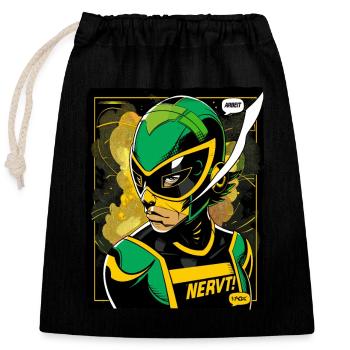 Super Employee: Hero of Work, Work Sucks! - Closable cotton gift bag (25x30cm) - black - Front