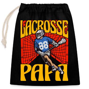 Papa de crosse - Sac cadeau en coton avec cordon (25 x 30 cm) - noir - Devant