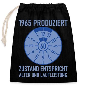 HU Zustand entspricht Alter und Laufleistung Autol - Verschließbarer Geschenkbeutel aus Baumwolle (25x30cm) - Schwarz - Vorne