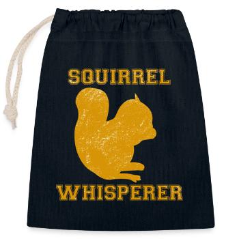 Écureuil Chuchoteur Drôle d’amoureux des animaux Chipmunks - Sac cadeau en coton avec cordon (25 x 30 cm) - bleu marine - Devant