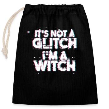 « Ce n’est pas un problème, je suis une sorcière » Occulte gothique - Sac cadeau en coton avec cordon (25 x 30 cm) - noir - Devant