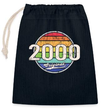2000 Geburtstag Year Original - Verschließbarer Geschenkbeutel aus Baumwolle (25x30cm) - Navy - Vorne