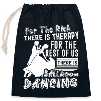 Ballroom Dance Ballroom Dancing Therapy - Closable cotton gift bag (25x30cm) - navy - Front