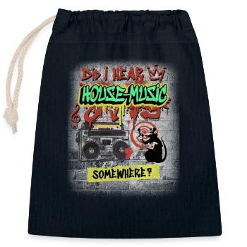 Hardcore-Rave Musik Raver 90s EDM DJ Rave Techno - Verschließbarer Geschenkbeutel aus Baumwolle (25x30cm) - Navy - Vorne