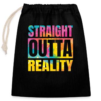 Reality Hardcore-Rave House-Music Raver EDM DJ - Verschließbarer Geschenkbeutel aus Baumwolle (25x30cm) - Schwarz - Vorne