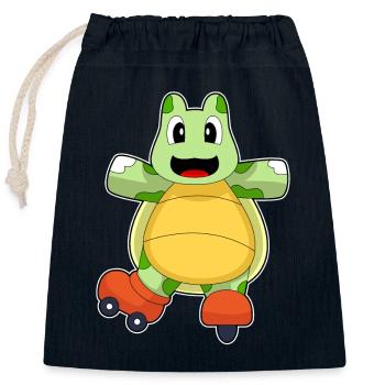 Turtle Inline skating Inline skates - Closable cotton gift bag (25x30cm) - navy - Front