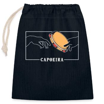 Michelangelo Kreation von Adam Capoeira Ginga - Verschließbarer Geschenkbeutel aus Baumwolle (25x30cm) - Navy - Vorne