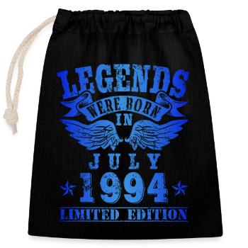 Legends were born in Juli 1994 Geburtstag - Verschließbarer Geschenkbeutel aus Baumwolle (25x30cm) - Schwarz - Vorne