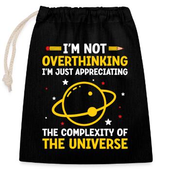 Professeur de sciences Professeur d’école Biologie Chimie P - Sac cadeau en coton avec cordon (25 x 30 cm) - noir - Devant