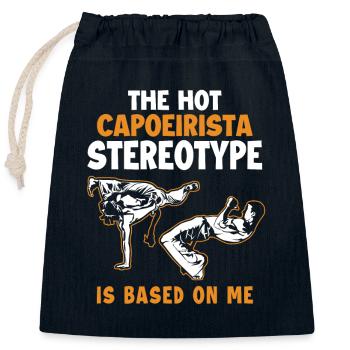 Capoeirista Stereotyp basiert auf Me Ginga Dance - Verschließbarer Geschenkbeutel aus Baumwolle (25x30cm) - Navy - Vorne
