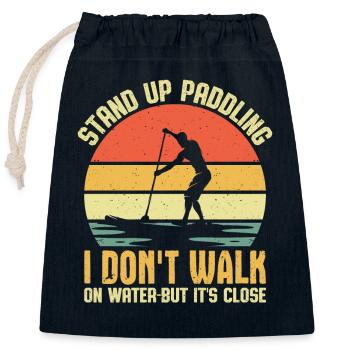 Stand Up Paddling Water Sport Design - Closable cotton gift bag (25x30cm) - navy - Front