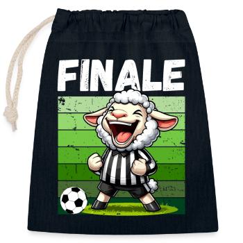 Soccer Final Soccer Fan Soccer Player Funny - Closable cotton gift bag (25x30cm) - navy - Front