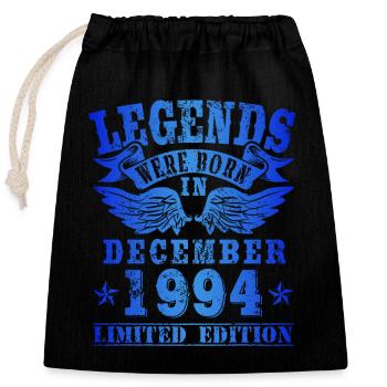 Legends were born in Dezember 1994 Geburtstag - Verschließbarer Geschenkbeutel aus Baumwolle (25x30cm) - Schwarz - Vorne