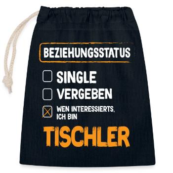 Tischler Beziehungsstatus - Verschließbarer Geschenkbeutel aus Baumwolle (25x30cm) - Navy - Vorne