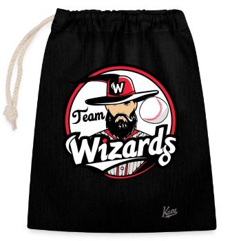 Team Magician - Closable cotton gift bag (25x30cm) - black - Front