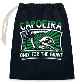 Capoeira Nur für die Tapferen Ginga Capoeirista - Verschließbarer Geschenkbeutel aus Baumwolle (25x30cm) - Navy - Vorne