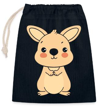 Wallaby - Verschließbarer Geschenkbeutel aus Baumwolle (25x30cm) - Navy - Vorne