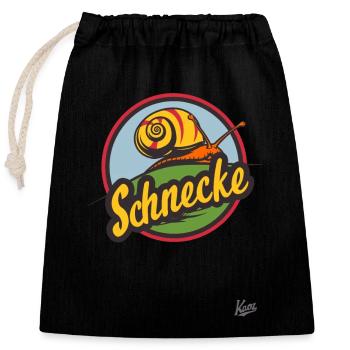 A colorful snail - Closable cotton gift bag (25x30cm) - black - Front