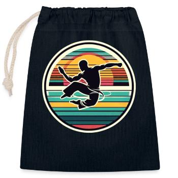 Capoeira - Verschließbarer Geschenkbeutel aus Baumwolle (25x30cm) - Navy - Vorne