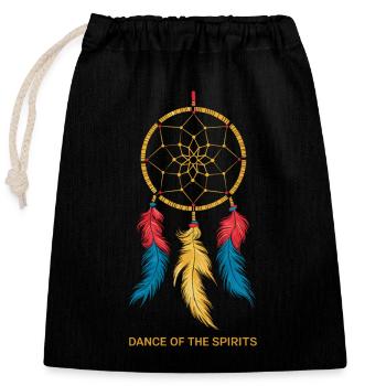 Dream Catcher Bohemian Spiritual Dreamcatcher - Closable cotton gift bag (25x30cm) - black - Front