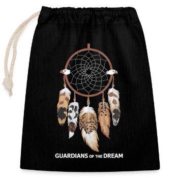 Attrape-rêves Attrape-rêves spirituel bohème - Sac cadeau en coton avec cordon (25 x 30 cm) - noir - Devant