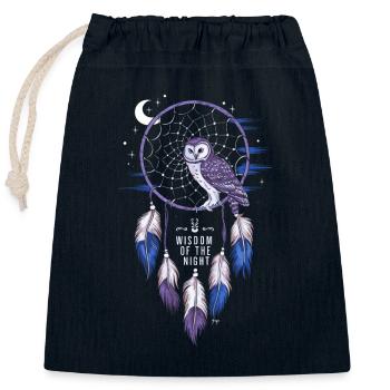 Attrape-rêves Attrape-rêves spirituel bohème - Sac cadeau en coton avec cordon (25 x 30 cm) - bleu marine - Devant