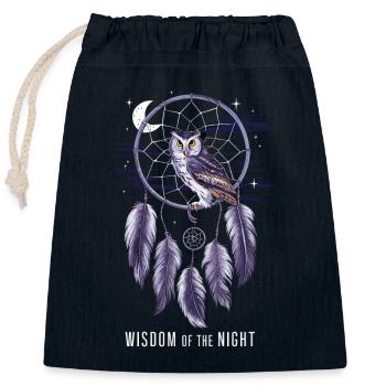 Attrape-rêves Attrape-rêves spirituel bohème - Sac cadeau en coton avec cordon (25 x 30 cm) - bleu marine - Devant