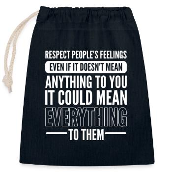 Bullying - Closable cotton gift bag (25x30cm) - navy - Front