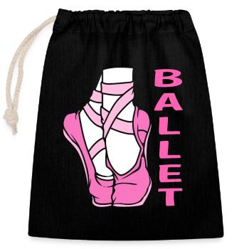 Ballet Ballet Dancer - Closable cotton gift bag (25x30cm) - black - Front