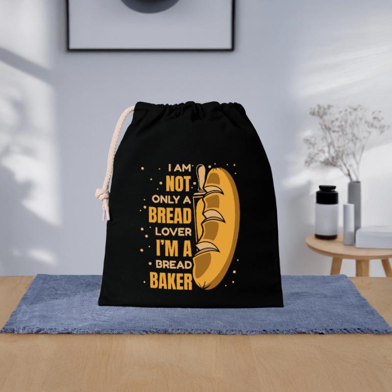 Not Only A Bread Lover Bread Maker Bread Dough Closable cotton gift bag (25x30cm)