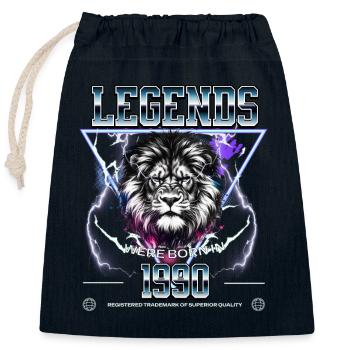 1990 Anniversaire de naissance du Lion - Sac cadeau en coton avec cordon (25 x 30 cm) - bleu marine - Devant