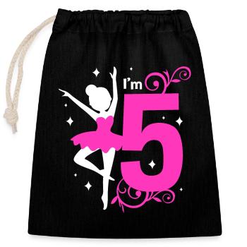 Ballet Ballet Dancer - Closable cotton gift bag (25x30cm) - black - Front