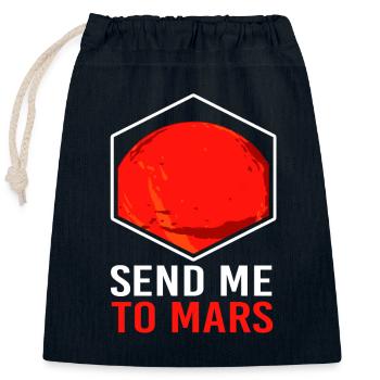 Sonnensystem Universum - Verschließbarer Geschenkbeutel aus Baumwolle (25x30cm) - Navy - Vorne