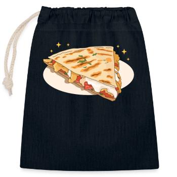 Quesadilla Tortilla Quesadillas Gift - Closable cotton gift bag (25x30cm) - navy - Front