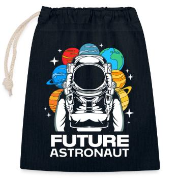 Universum Sonnensystem - Verschließbarer Geschenkbeutel aus Baumwolle (25x30cm) - Navy - Vorne