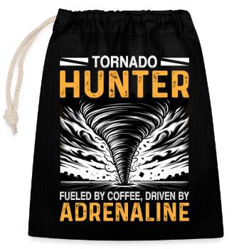 Storm Hunting Weather Lover Tornado Hunting Outfit - Closable cotton gift bag (25x30cm) - black - Front