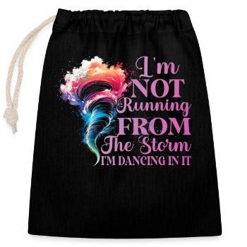 Tornado Fighter Hurricane Hunter Meteorology Outfit - Closable cotton gift bag (25x30cm) - black - Front