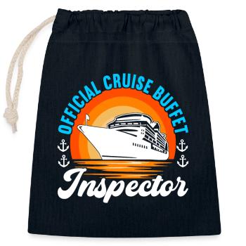 Kreuzfahrt Urlaub Kreuzfahrtschiff - Verschließbarer Geschenkbeutel aus Baumwolle (25x30cm) - Navy - Vorne