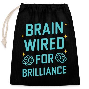Tourette's Syndrome Awareness Neurodiverse - Closable cotton gift bag (25x30cm) - black - Front