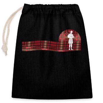 Bagpiper Scottish Scotland Bagpipes - Closable cotton gift bag (25x30cm) - black - Front